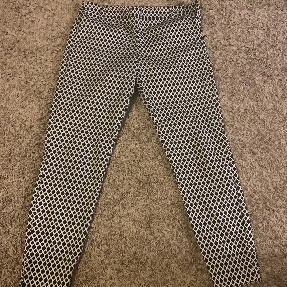 H & M Dress pants: ankle length, cute pattern
